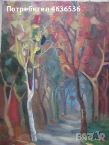 Красива Картина масло, платно ,художник Силвия Радева, снимка 2 - Картини - 52573752