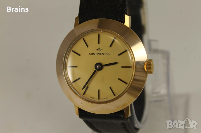 НОВ 1960's Continental Позлатен Швейцарски Часовник, снимка 3 - Мъжки - 54243336
