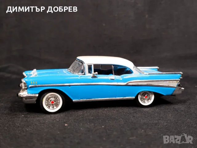 1/43 МЕТАЛНА КОЛИЧКА МАЩАБЕН МОДЕЛ 1957 CHEVROLET BEL AIR ERTL, снимка 2 - Колекции - 48767202