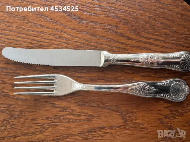 Италиански посребрен комплект прибори за 12 човека (Argenteria Professional, 51 части, 60–70 г.), снимка 5 - Антикварни и старинни предмети - 53572525