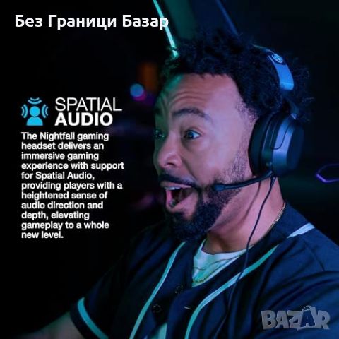 Нови Слушалки JLab Nightfall Gaming Headset 3.5mm с микрофон за PC/Xbox/PS5/PS4, снимка 4 - Слушалки и портативни колонки - 46496121