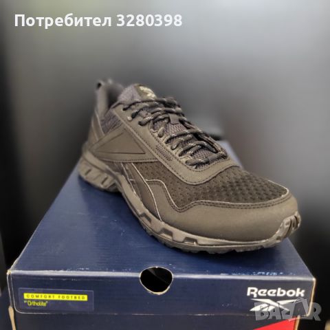 Мъжки маратонки Reebok непромукаеми изцяло в черен цвят, снимка 8 - Маратонки - 45316901