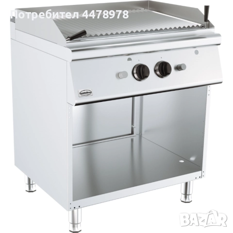 Професионална газова скара с лавови камъни – 800 мм | Мощност 18 kW