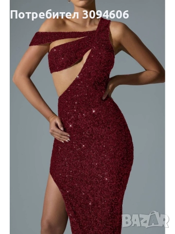 Стил и елегантност, рокля с пайети , снимка 3 - Рокли - 52663579