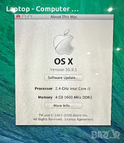 Apple MacBook Pro A1502 13.3' i5-2.40GHz , снимка 5 - Лаптопи за работа - 47947270