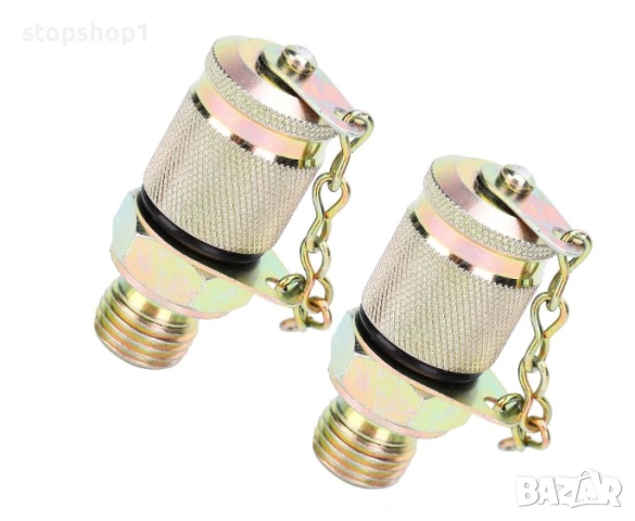 Комплект от 2 броя хидравлични адаптора за тест 1/4inM16 x 2, кранове, високо налягане, снимка 2 - Други инструменти - 53877332