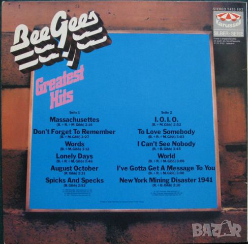 Грамофонни плочи Bee Gees ‎– Greatest Hits, снимка 2 - Грамофонни плочи - 46382311
