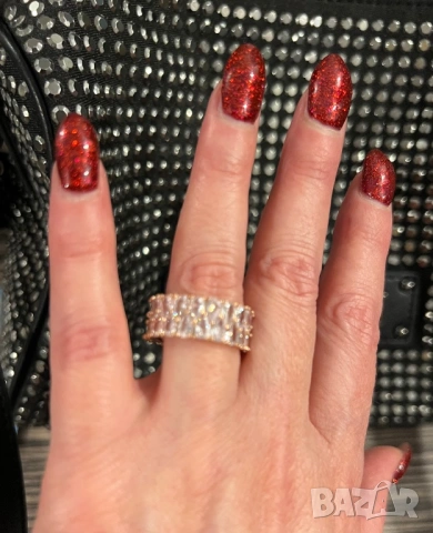 Уникален позлатен пръстен халка , снимка 3 - Пръстени - 53935302