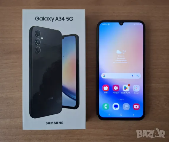 Смартфон Samsung Galaxy A34 5G Dual Sim, черен, в гаранция до 22.11.2025г., в идеално състояние, снимка 2 - Samsung - 48166093