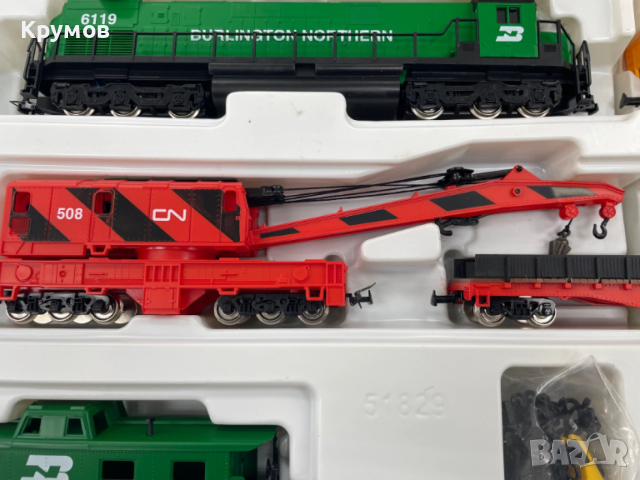 Стартов сет комплект Mehano дизел кран вагони HO 1:87 влак ЖП модел релси траф, снимка 4 - Колекции - 54009705