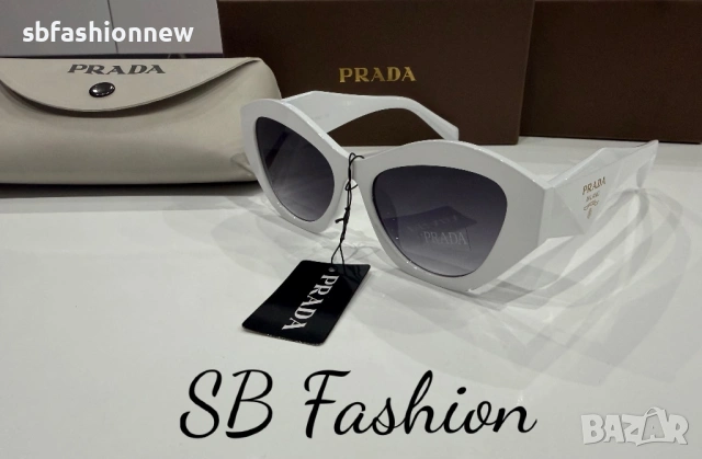 Prada бели очила, снимка 3 - Слънчеви и диоптрични очила - 53912422