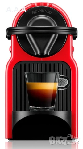 Кафемашина с капсули Nespresso - Inissia Red, C40-EURENE5-S, 19 bar, 0.7 l, Rubi Red