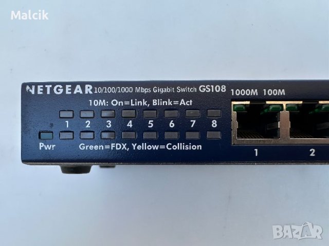 NETGEAR GS108 гигабитов суич, снимка 4 - Суичове - 46457861