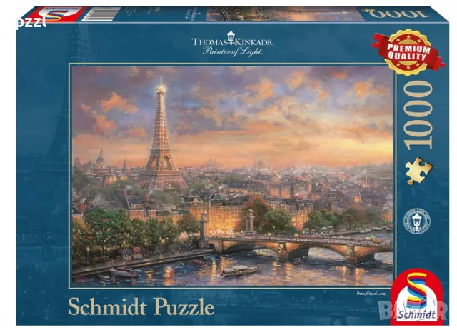 Пъзел "Paris, City of Love" Thomas Kinkade Schmidt 1000 части, снимка 1 - Пъзели - 49238389