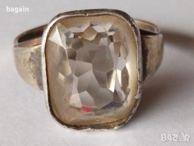 Уникален руски пръстен с голям камък., снимка 1 - Пръстени - 45528819