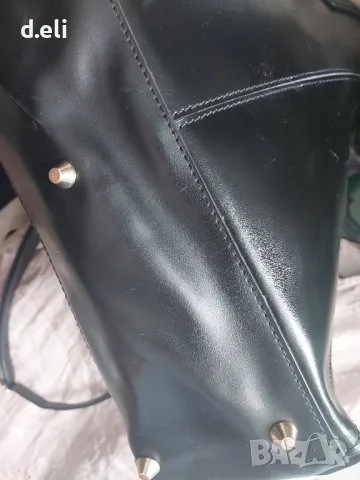 L.CREDI 🇺🇸 100% Кожа Голяма черна чанта, снимка 3 - Чанти - 49891732