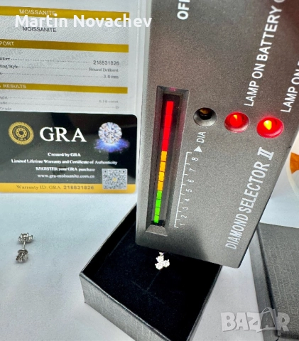 Сребърни обеци с мойсанит (Диамант) 0.6 карата, снимка 12 - Обеци - 52933340