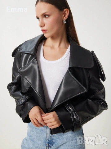 Кожено модерно яке, снимка 4 - Якета - 54083650