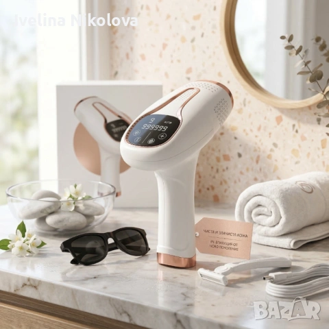 Професионален IPL Епилатор с Ice Cool функция, 1 000 000 импулса, 9 нива на мощност и UV филтър, снимка 2 - Епилатори - 53934959