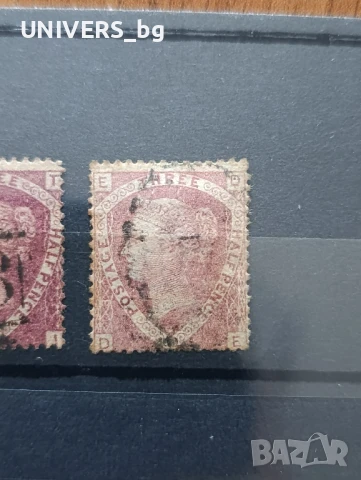 Пощенски марки 2 × 1 1/2 Three Halfpenny Red Plate , снимка 8 - Филателия - 40780414