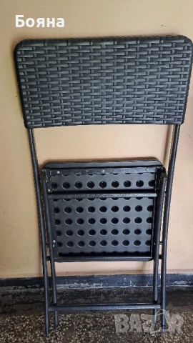 Сгъваеми столове ПВЦ ратан-2 бр., снимка 6 - Градински мебели, декорация  - 51327518