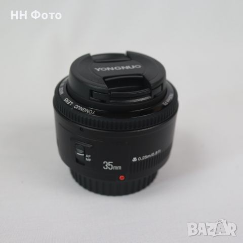 Обектив Yongnuo 35mm f/2 за Canon EF -байонет, снимка 2 - Обективи и филтри - 46329103