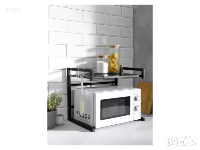 НОВИ! Метален рафт органайзер за микровълнова разтегателен, снимка 7 - Други - 52401418