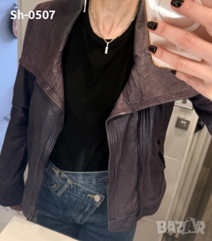 Кожено яке, снимка 7 - Якета - 54200254