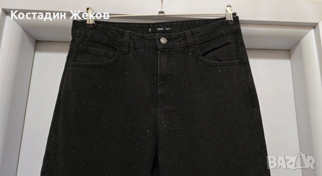  Нови. Дамски оригинални дънки със камъчета. Mango , снимка 3 - Дънки - 53242514