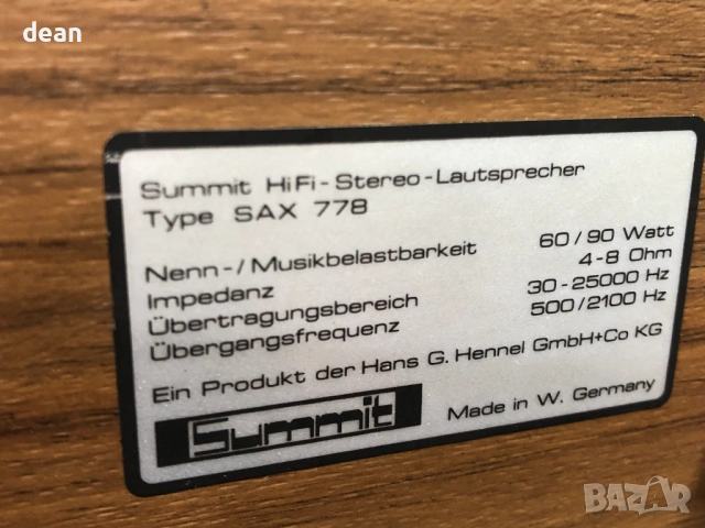 Тонколони Summit Hifi Stereo, снимка 11 - Тонколони - 53223265