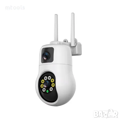 Външна WiFi камера с два обектива 10MP, снимка 1 - IP камери - 49163309