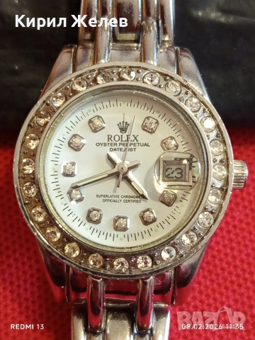 Модерен дамски часовник ROLEX OYSTER PERPETUAL много красив 44359