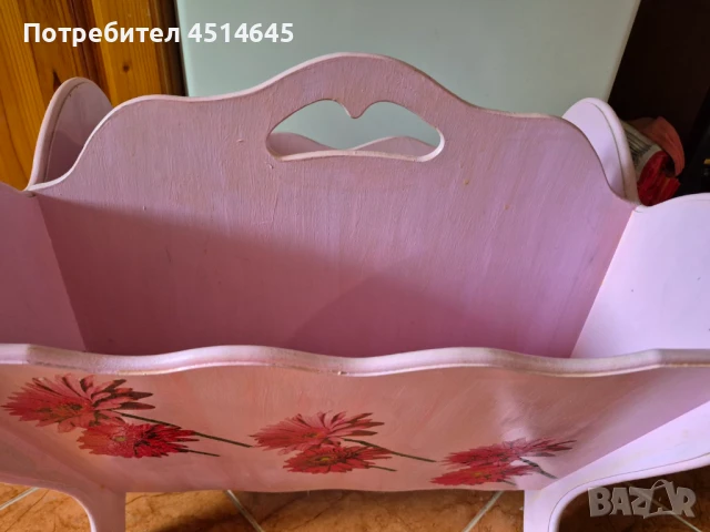 Елегантна поставка за списания и книги в розово , снимка 4 - Други - 50833908