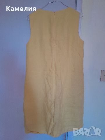 Жълта рокля Dika, M-размер , снимка 4 - Рокли - 46010065