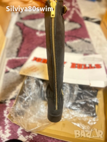 Ботуши JOHNNY BULLS  естествена кожа+подарък портфейл, снимка 3 - Дамски ботуши - 52091866