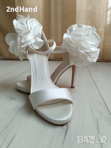 Официални сватбени обувки на висок ток р37, снимка 2 - Дамски обувки на ток - 45680858