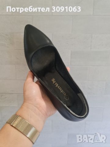 Дамски елегантни черни обувки , снимка 2 - Дамски обувки на ток - 45116757