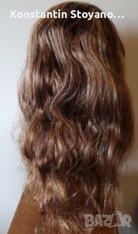 Нова кафява с руси кичури лейс фронт естествена перука , снимка 6 - Аксесоари за коса - 46051671