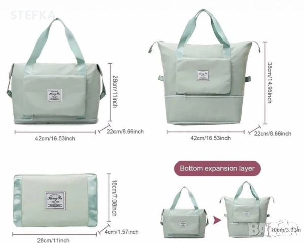 Уголемяваща  непромокаема чанта 8€, снимка 2 - Чанти - 53772100