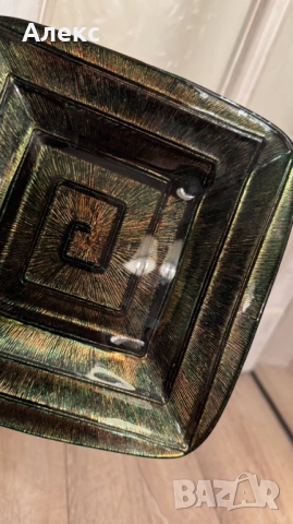 IVV– Италианска ръчно изработена квадратна чиния., снимка 4 - Чинии - 52680767