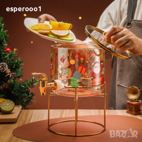 Стъклен диспенсър , снимка 2 - Прибори за хранене, готвене и сервиране - 52258439