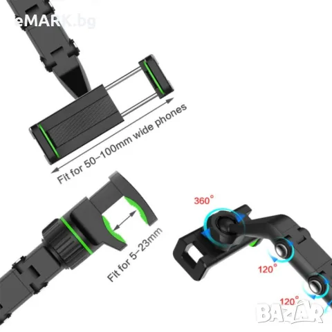 Поставка за телефон с дълга дръжка и 360 градусов регулируем държач за телефон, снимка 2 - Калъфи, кейсове - 47937049