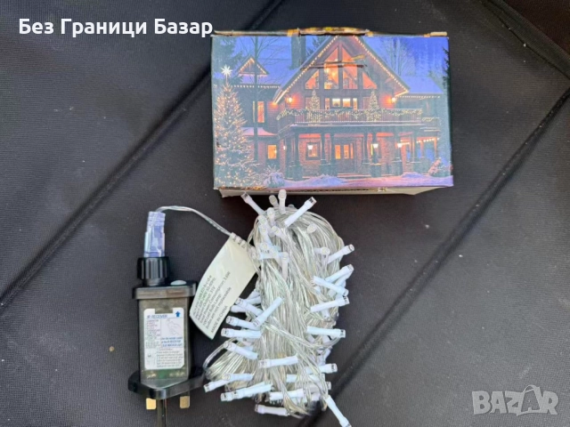 Нови Топли LED лампички 10 метра с дистанционно — коледни и парти светлини украса дом