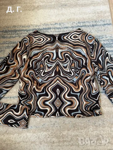 Шарена блуза с копчета, снимка 3 - Блузи с дълъг ръкав и пуловери - 49138801