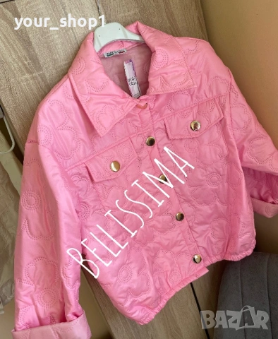 Олекотено дамско яке черно екрю бежово розово , снимка 4 - Якета - 53882323