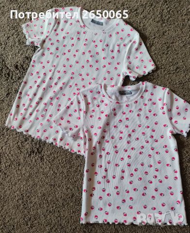 Еднакви блузки за мама и дъщеря "Ягодки", снимка 2 - Детски Блузи и туники - 45503695