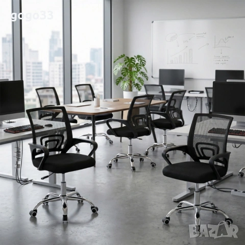 Ергономичен офис стол с дишаща мрежа и регулируема височина – комфорт през целия ден, снимка 4 - Столове - 54126972