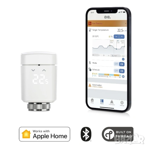 Смарт термоглава Eve с дисплей НОВ Eve Thermo (Apple Home) 