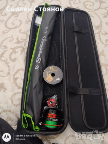 Спининг комплект( въдица, макара, влакно, калъф., снимка 2 - Такъми - 53880553