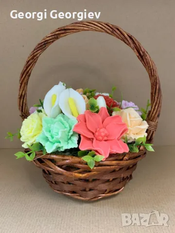 цветя изработени с глицеринов ароматен сапун и Българска роза , снимка 12 - Декорация за дома - 50104898